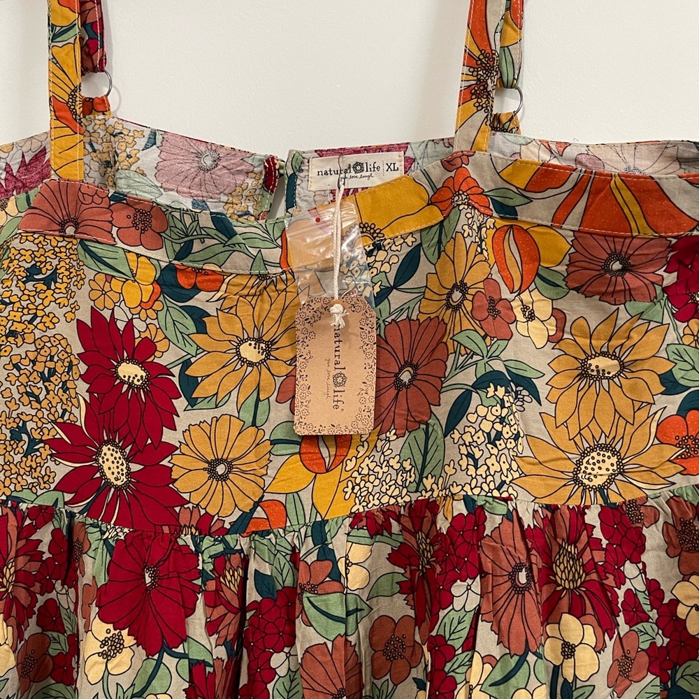Natural Life Sunflower Print Top